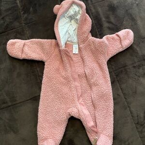 Cozy Pink Sherpa Baby Suit